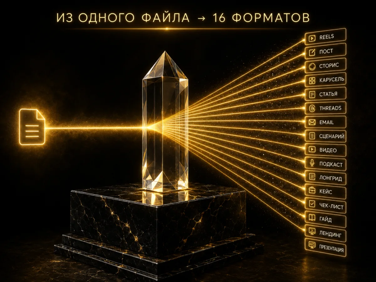 16 форматов контента из одного файла