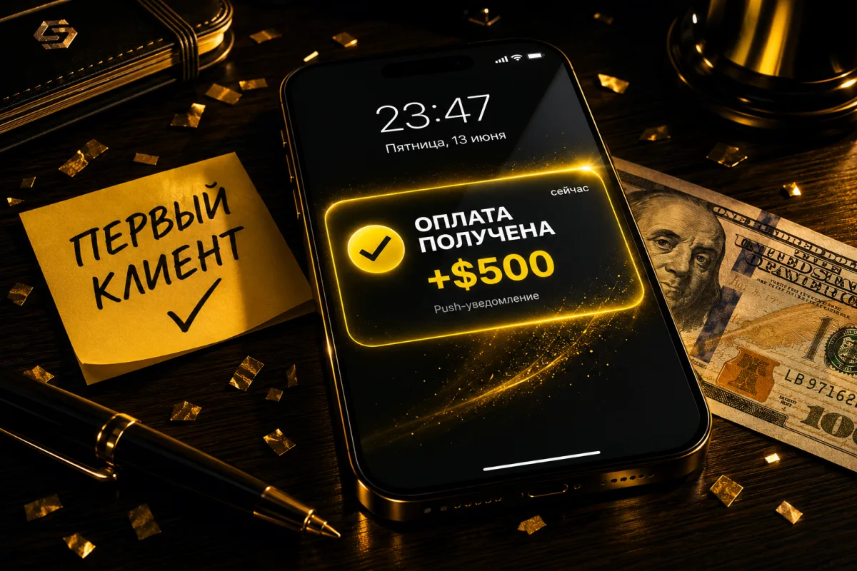 Первая оплата от клиента